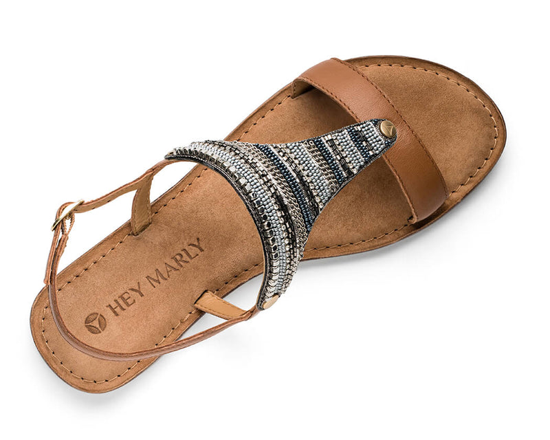 Ethno Beads - Comfort Riemen Cognac