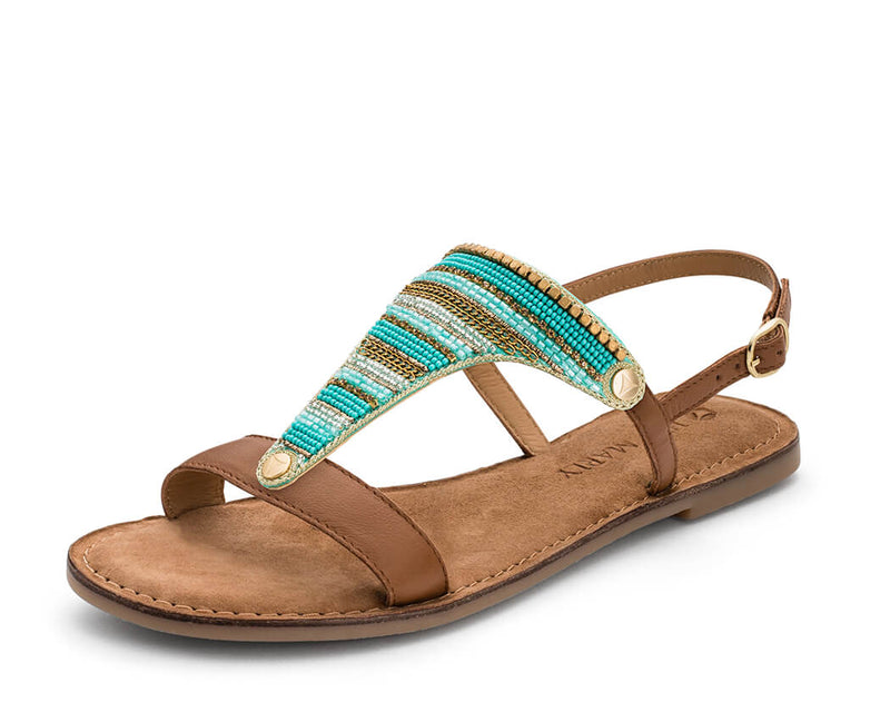 Ethno Beads - Comfort Riemen Cognac