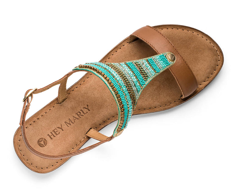 Ethno Beads - Comfort Riemen Cognac