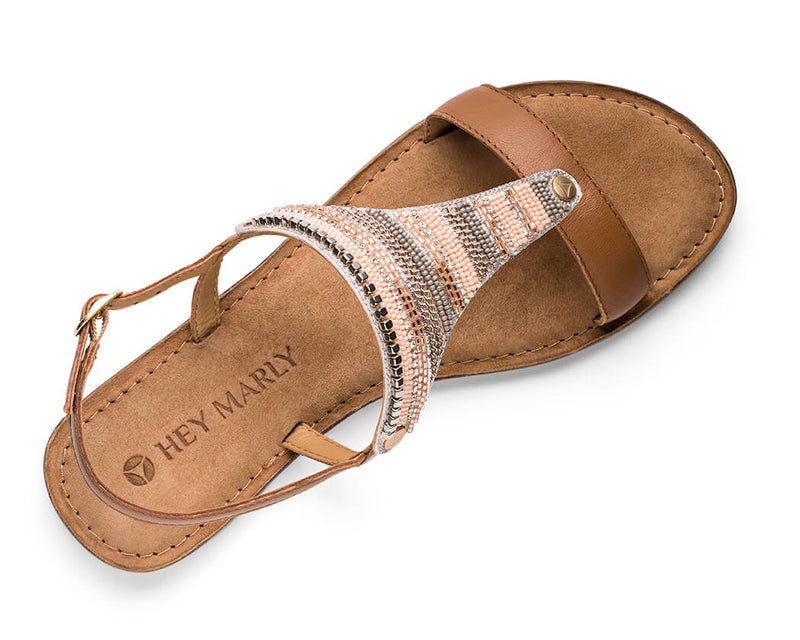 Ethno Beads - Comfort Riemen Cognac